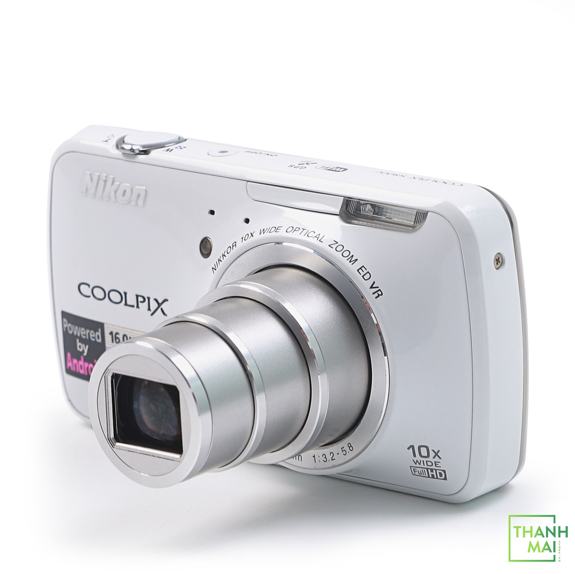 Nikon COOLPIX s800c ホワイト 10倍光学ズーム 良品】コンデジ Nikon