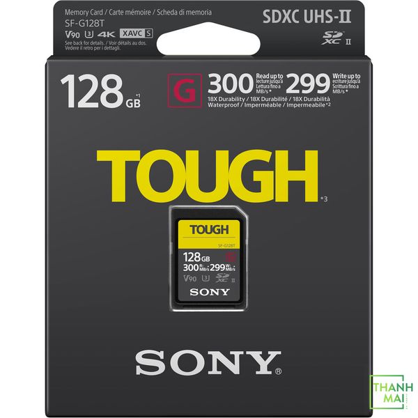 Thẻ nhớ Sony SF-G Tough UHS-II SDHC 128GB (SF-G128T/T1) | Chính Hãng