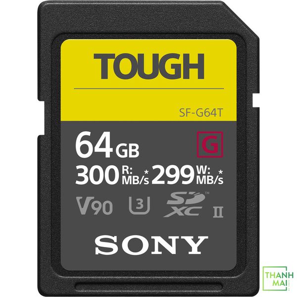 Thẻ nhớ Sony SF-G Tough UHS-II SDHC 64GB (SF-G64T/T1) | Chính Hãng