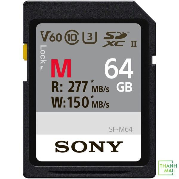 Thẻ Nhớ Sony 64GB SDXC UHS-II 277MB/150MB/S ( SF-M64/T2 ) | Chính Hãng