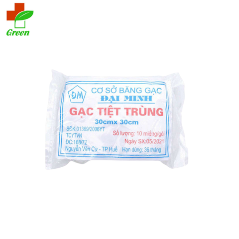  Gạc tiệt trùng Đại Minh 30x30 (Túi 20 gói) 