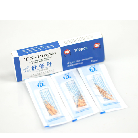  Kim châm cứu tiệt trùng TIANXIE cán đồng các số (100 cái) 