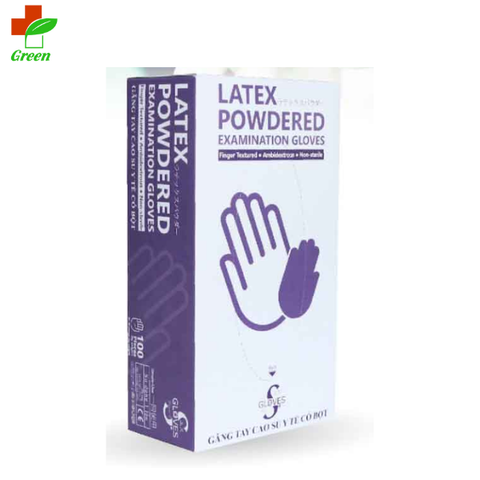 Găng tay cao su có bột Sglove (Hộp 100 chiếc) 
