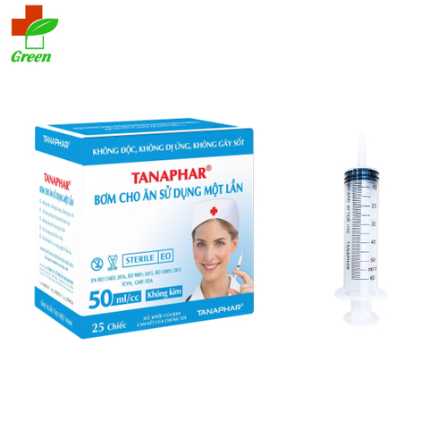  Bơm cho ăn TANAPHAR 50ml (Hộp 25 chiếc) 