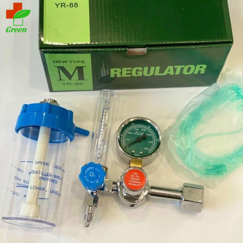  Đồng Hồ Oxy Y Tế Regulator YR-88 (Có Bình Tạo Ẩm) 