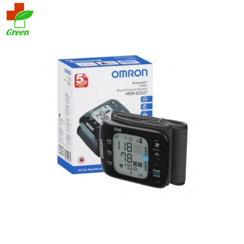  Máy đo huyết áp cổ tay Omron Hem 6232T có kết nối bluetooth với điện thoại 