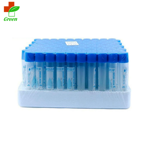 Ống Nghiệm Nhựa EDTA K2 Chống Đông Máu (Khay 100 ống) 