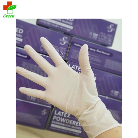  Găng tay cao su có bột Sglove (Hộp 100 chiếc) 
