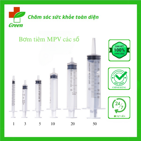  Bơm tiêm MPV - 1ml, 3ml, 5ml, 10ml, 20ml, 50ml 