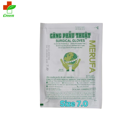  Găng tay phẫu thuật tiệt trùng Merufa các số 