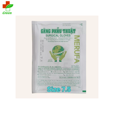  Găng tay phẫu thuật tiệt trùng Merufa các số 