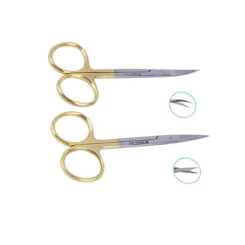  Kéo y tế phẫu thuật chuôi vàng 11 cm 