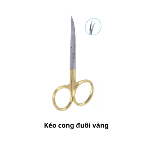 Kéo phẫu thuật chuôi vàng 11 cm - y tế Green