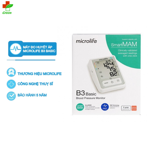  Máy đo huyết áp bắp tay Microlife B3 Basic 
