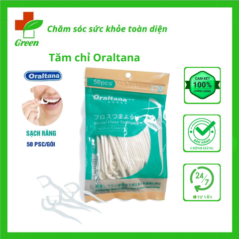  Tăm chỉ kẽ răng Oraltana (gói 50 cây) 