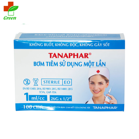  Bơm tiêm Tanaphar - 1ml, 3ml, 5ml, 10ml, 20ml, 50ml 