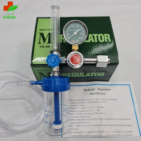  Đồng Hồ Oxy Y Tế Regulator YR-88 (Có Bình Tạo Ẩm) 