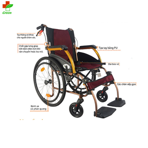  Xe lăn du lịch gấp gọn Lucass X65 