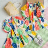  Áo tay bồng Floral cho mẹ style Hàn Quốc 