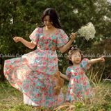  Đầm hoa maxi mẹ & bé Cutekids 