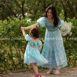  Đầm hoa maxi mẹ & bé Cutekids 