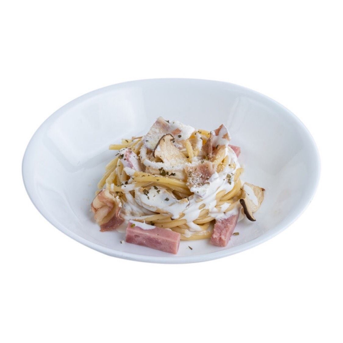  MÌ Ý THỊT NGUỘI XỐT KEM – PASTA CARBONARA 