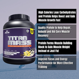  Titan Mass Weight Mass Gainer Hũ 2kg - Sữa Tăng Cân và Cơ Nạc Cao Cấp 