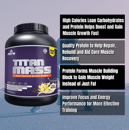  Titan Mass Weight Mass Gainer Hũ 2kg - Sữa Tăng Cân và Cơ Nạc Cao Cấp 