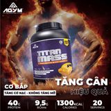  Titan Mass Weight Mass Gainer Hũ 2kg - Sữa Tăng Cân và Cơ Nạc Cao Cấp 