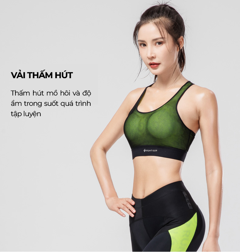  Áo Bra Nữ RunTiger 5328 - Màu Xanh 