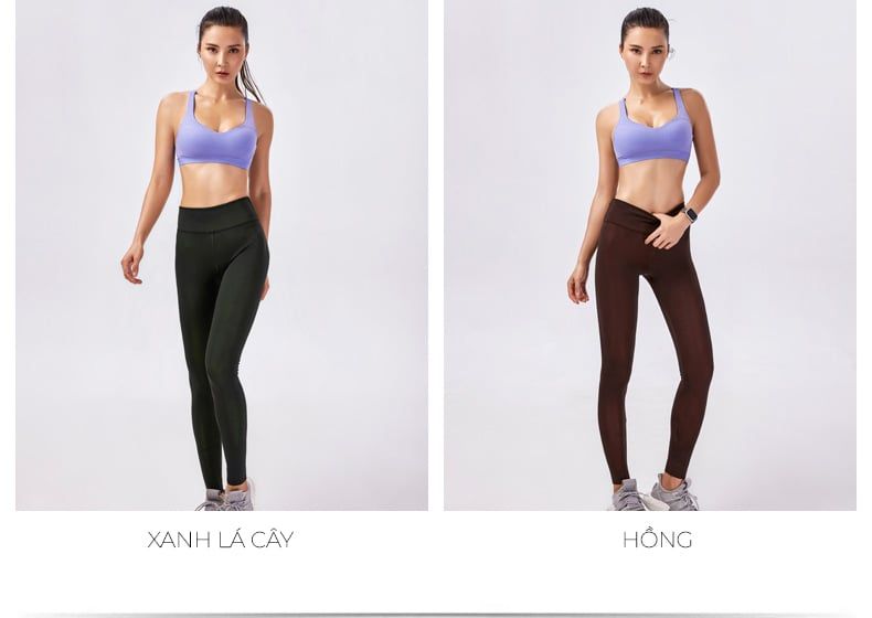  Quần Dài Chạy Bộ Nữ RunTiger 4449 - Màu Đen Xanh Lá 