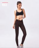  Quần Dài Chạy Bộ Nữ RunTiger 4449 _ Màu Đen Cam 