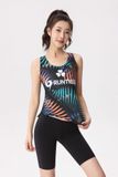  Áo Chạy Bộ Singlet Nữ Runtiger WM-7122 Full Printing - Black 