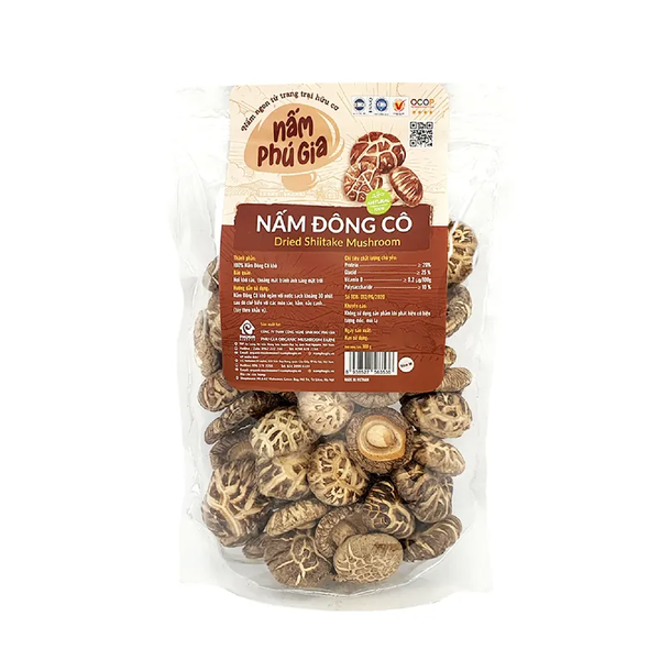  Nấm Đông Cô khô cao cấp | Cỡ M | Gói 300g/ 500g 