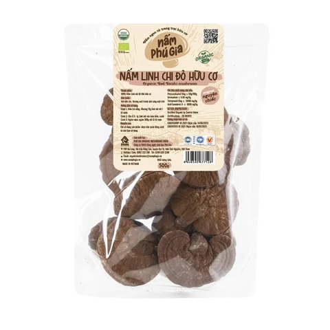  Nấm Linh Chi Đỏ hữu cơ | nguyên chiếc | gói 300g 500g 