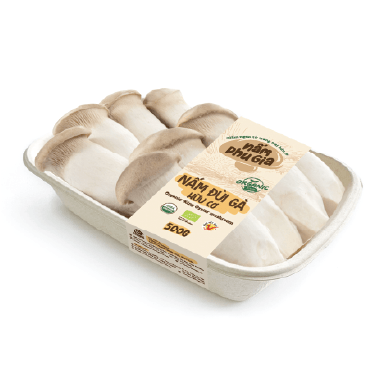  Nấm Đùi Gà tươi | Hữu cơ | Khay | 500g 