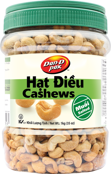 Thùng Hạt Điều Có Muối 1KG x 8 Hũ