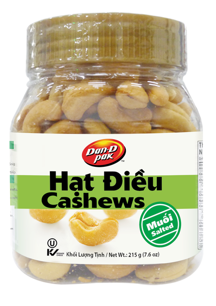 Thùng Hạt Điều Có Muối 215G x 12 Hũ