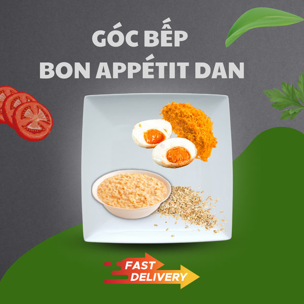 Cháo Yến Mạch Chà Bông, Trứng Muối