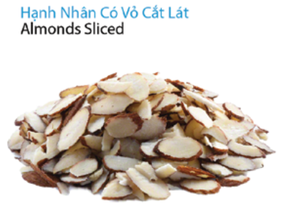 Hạnh nhân có vỏ cắt lát