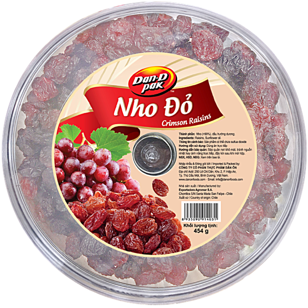 Thùng Nho Đỏ 454G x 18 Hộp