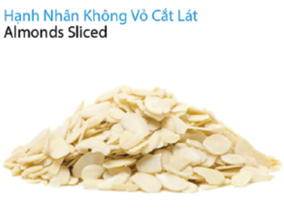 Hạnh nhân không vỏ cắt lát