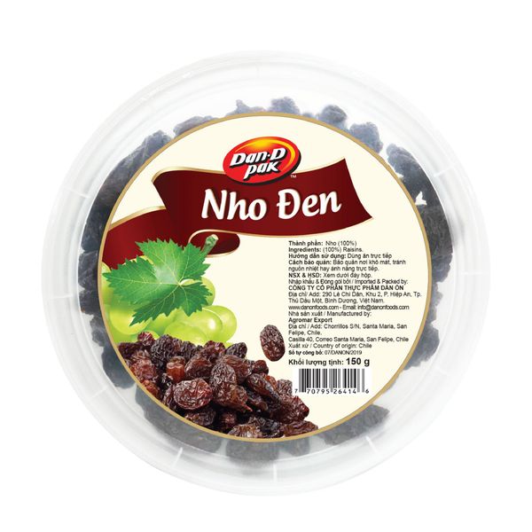 Thùng Nho Đen 150G x 24 Hộp