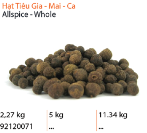 Hạt tiêu Gia - Mai - Ca