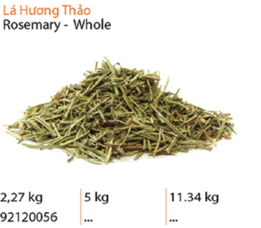 Lá hương thảo