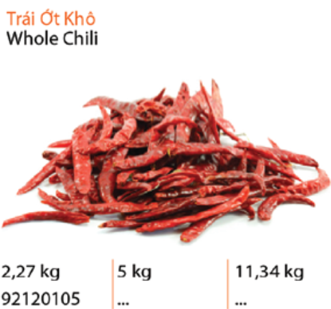 Trái ớt khô