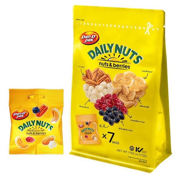 Thùng Thập Cẩm Hạt & Trái Cây Khô Daily Nuts 175G x 12 Gói