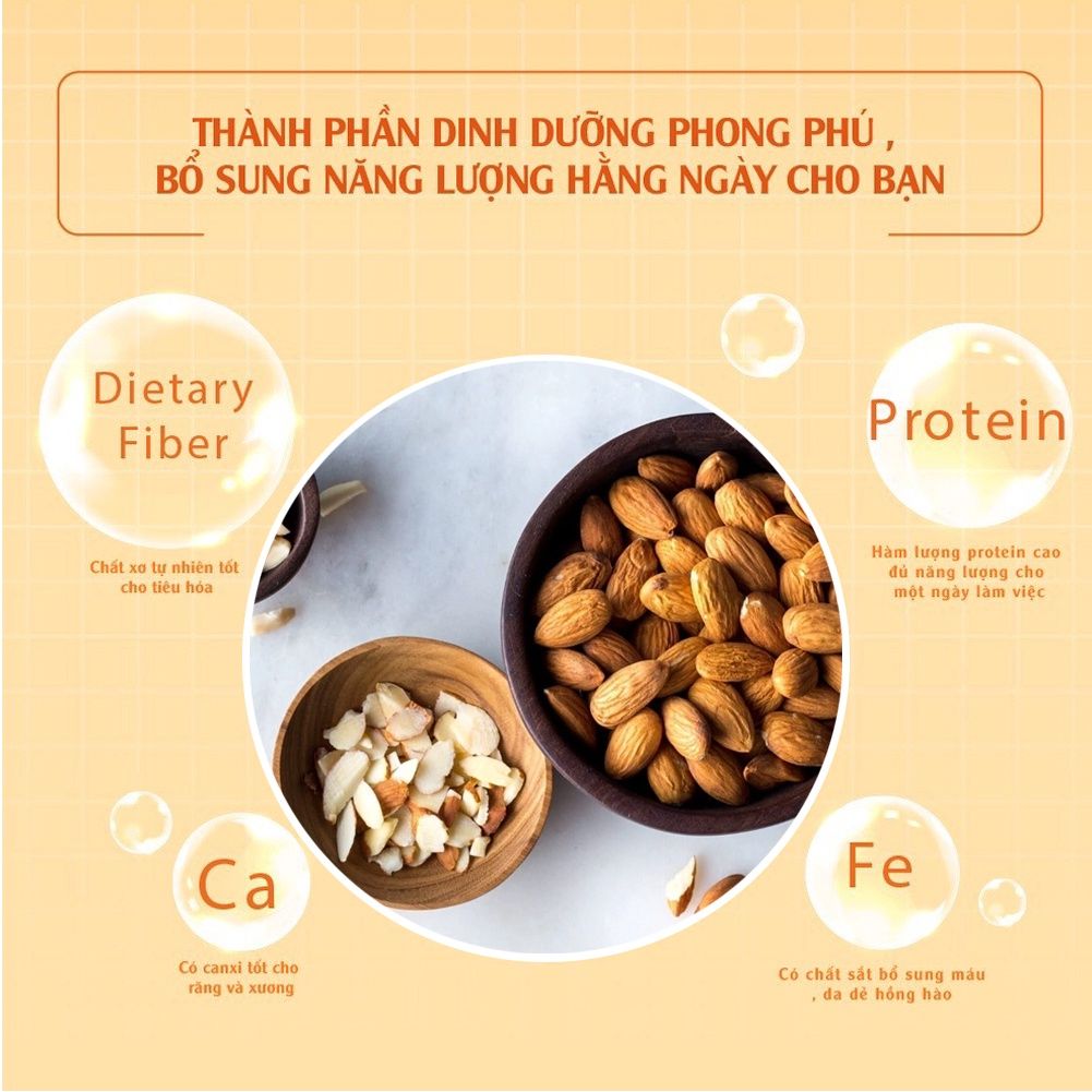 Hạnh nhân muối, không muối, sống 1kg Dan D Pak