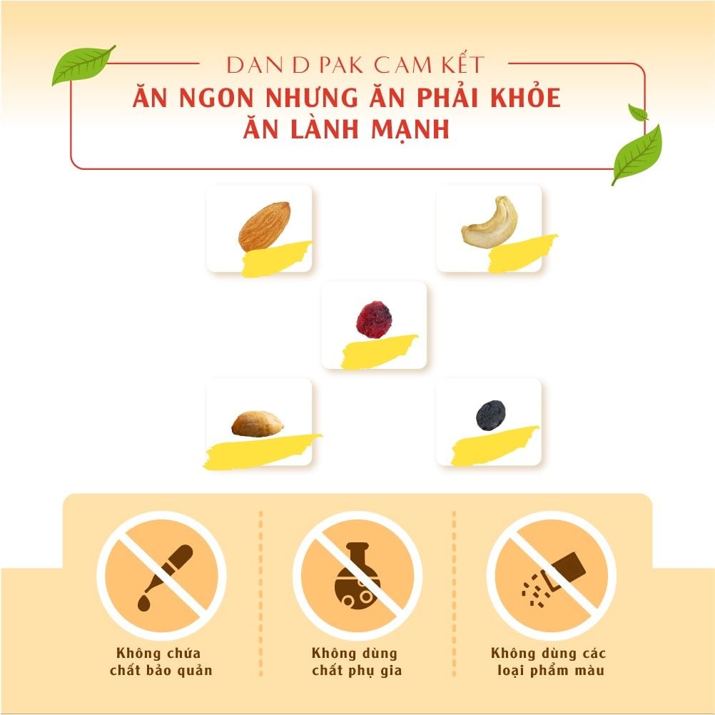 Thập cẩm hạt và trái cây khô Dailynuts hạt điều, hạnh nhân, hạt bí xanh, nam việt quất, anh đào 500g Dan D Pak