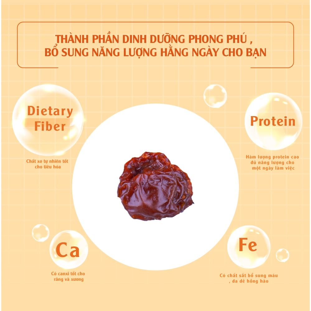 Anh đào nhập khẩu nhiều chất xơ và chất dinh dưỡng, giúp hỗ trợ sức khỏe của hệ tiêu hóa 100g Dan D Pak